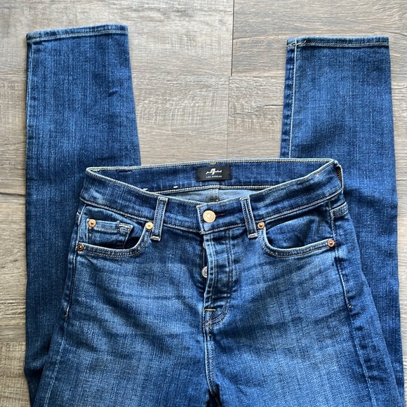 7 for All Mankind Josefina Jeans Blue Jeans Stretch Skinny Women’s Size 24 - Picture 4 of 16